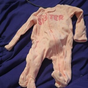 Carter's Pink 'Little Sister' Footie